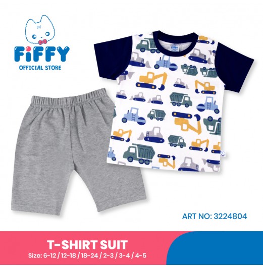 FIFFY LITTLE CONSTRUCTION CREW T-SHIRT SUIT