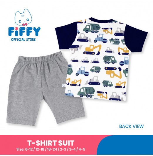 FIFFY LITTLE CONSTRUCTION CREW T-SHIRT SUIT