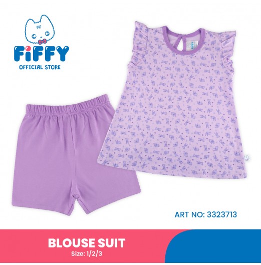 FIFFY PURPLISH RABBIT BLOUSE SUIT