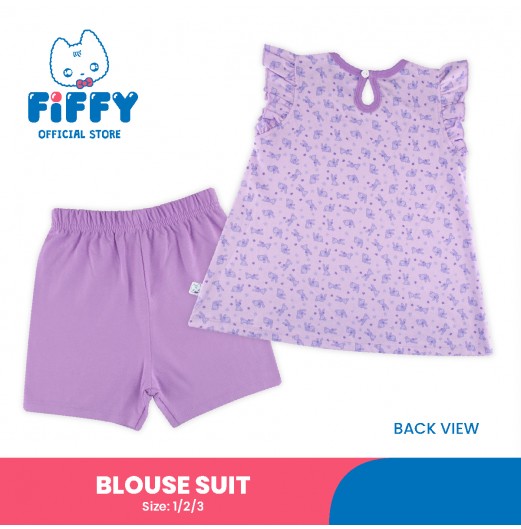 FIFFY PURPLISH RABBIT BLOUSE SUIT