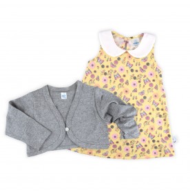 FIFFY BUTTERFLY BLOOM CARDIGAN DRESS SET