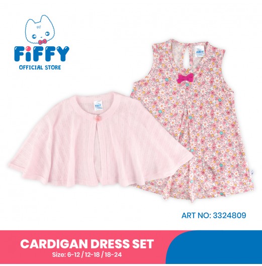 FIFFY SPRINGTIME ELEGANCE CARDIGAN DRESS SET