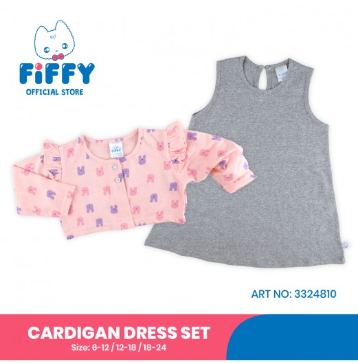 FIFFY BUNNY BLISS CARDIGAN DRESS SET