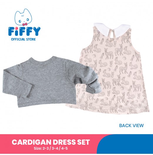 FIFFY FOREST FRIEND CARDIGAN DRESS SET