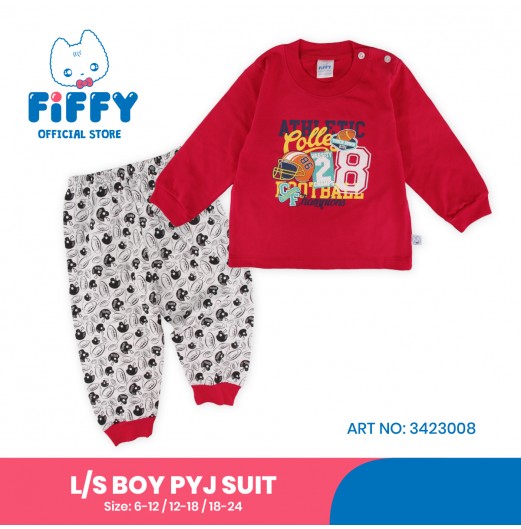 FIFFY FOOTBALL CHAMPION LONG SLEEVE BOY PYJAMAS SUIT