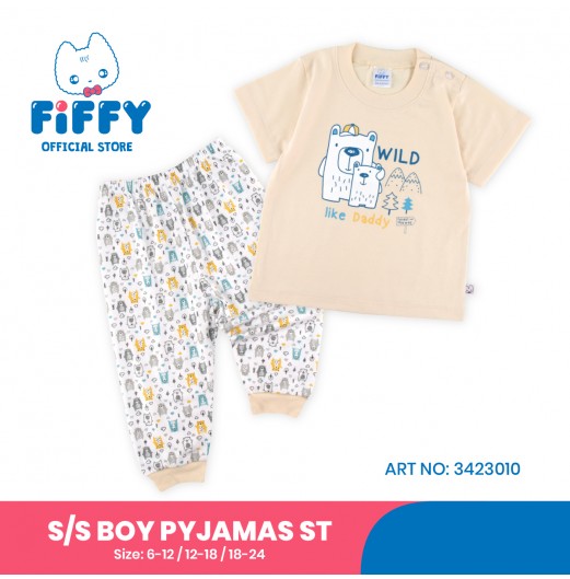 FIFFY WILD WAY SHORT SLEEVE BOY PYJAMAS SUIT