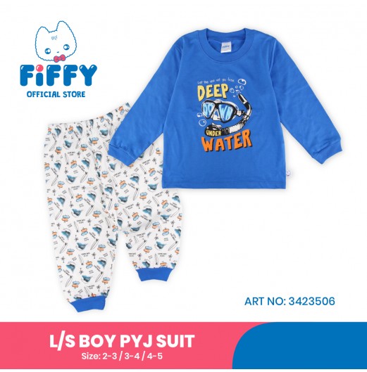 FIFFY DEEP WATER LONG SLEEVE BOY PYJAMAS SUIT