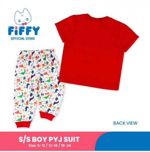 FIFFY LITTLE DINOSAUR SHORT SLEEVE BOY PYJAMAS SUIT