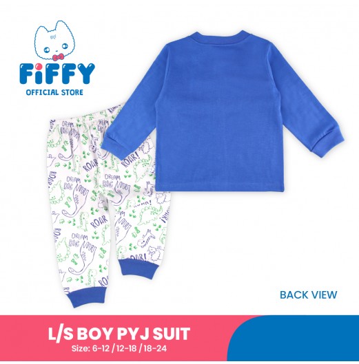 FIFFY HAPPY DINOSAUR LONG SLEEVE BOY PYJAMAS SUIT