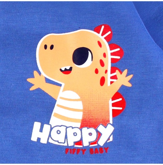 FIFFY HAPPY DINOSAUR LONG SLEEVE BOY PYJAMAS SUIT