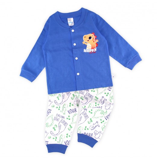 FIFFY HAPPY DINOSAUR LONG SLEEVE BOY PYJAMAS SUIT