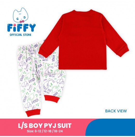 FIFFY MEET DINOSAUR LONG SLEEVE BOY PYJAMAS SUIT