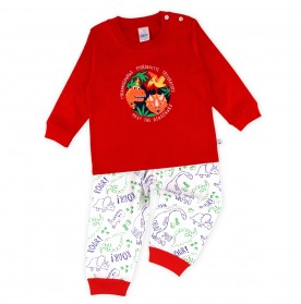 FIFFY MEET DINOSAUR LONG SLEEVE BOY PYJAMAS SUIT