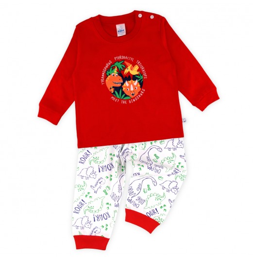 FIFFY MEET DINOSAUR LONG SLEEVE BOY PYJAMAS SUIT