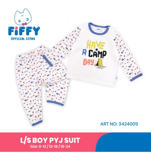 FIFFY CAMPING DAY LONG SLEEVE BOY PYJAMAS SUIT