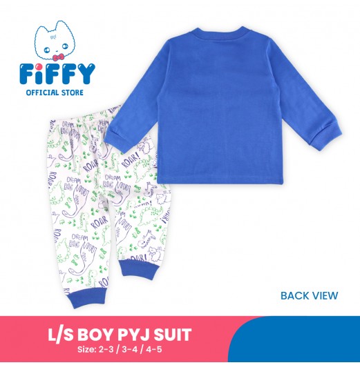 FIFFY DINOSAUR POPPING OUT LONG SLEEVE BOY PYJAMAS SUIT