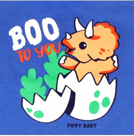 FIFFY DINOSAUR POPPING OUT LONG SLEEVE BOY PYJAMAS SUIT