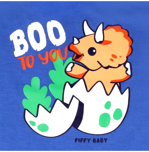 FIFFY DINOSAUR POPPING OUT LONG SLEEVE BOY PYJAMAS SUIT