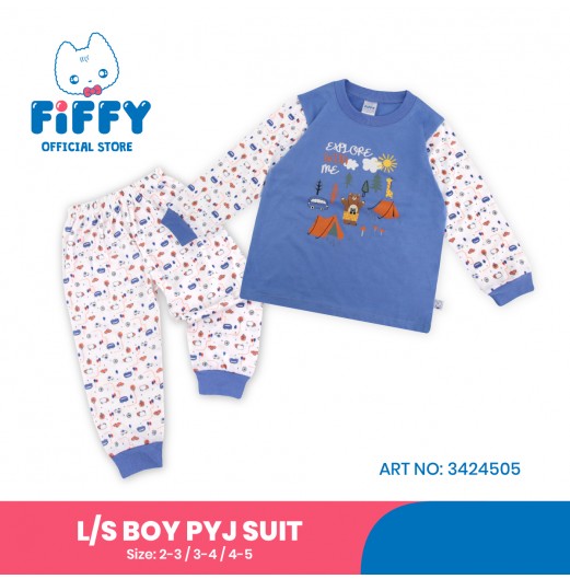 FIFFY EXPLORE WITH ME LONG SLEEVE BOY PYJAMAS SUIT