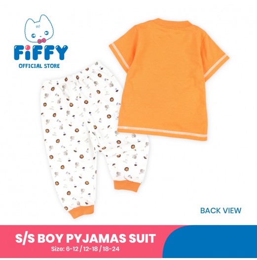 FIFFY HAPPY ALL THE DAY SHORT SLEEVE BOY PYJAMAS SUIT