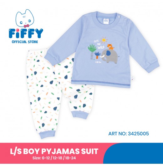 FIFFY CUTE AND WILD LONG SLEEVE BOY PYJAMAS SUIT