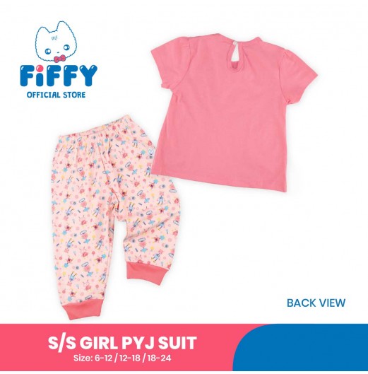 FIFFY ROBOT FRIEND SHORT SLEEVE GIRL PYJAMAS SUIT