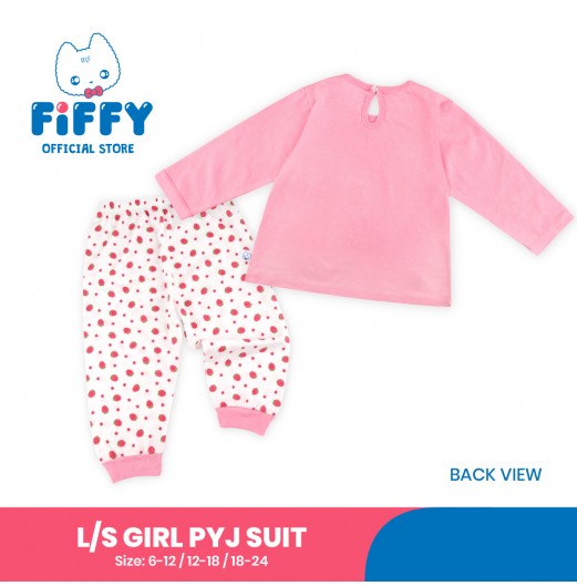 FIFFY CHEETAH SUMMER FUN LONG SLEEVE GIRL PYJAMAS SUIT