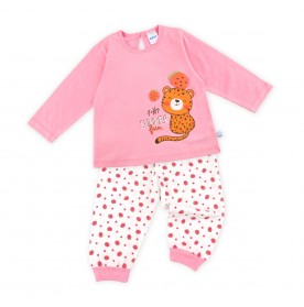 FIFFY CHEETAH SUMMER FUN LONG SLEEVE GIRL PYJAMAS SUIT