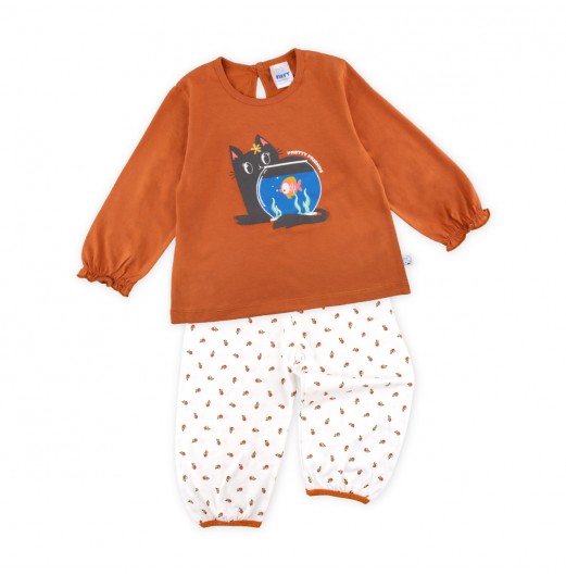 FIFFY PRETTY FRIENDS LONG SLEEVE GIRL PYJAMAS SUIT