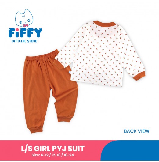 FIFFY SWEET CHERRY LONG SLEEVE GIRL PYJAMAS SUIT