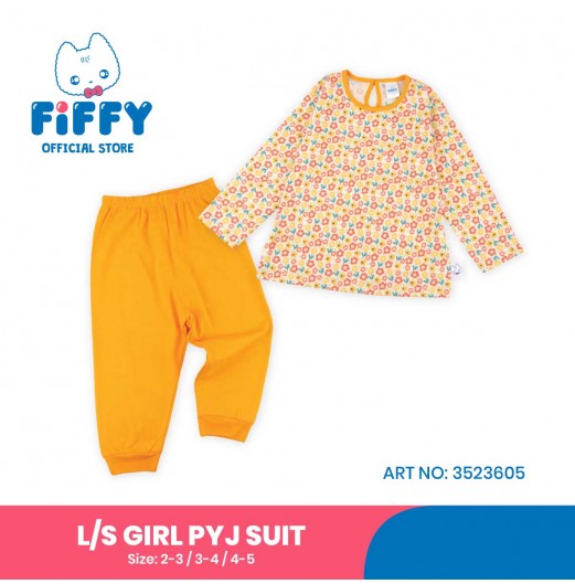 FIFFY FLOWERING LONG SLEEVE GIRL PYJAMAS SUIT