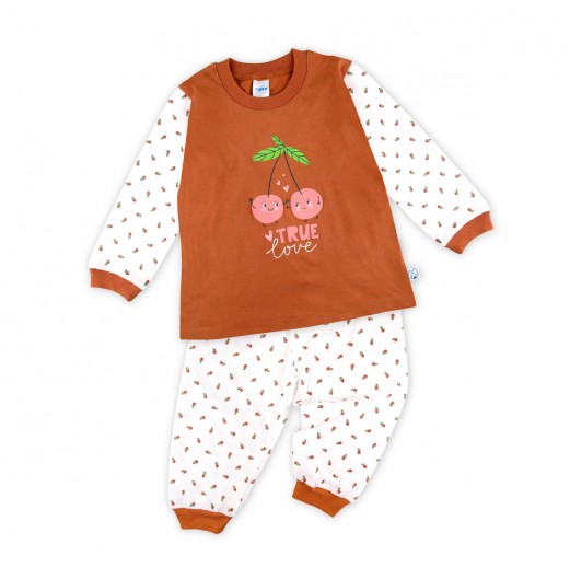 FIFFY CHERRY CUTIE LOVE LONG SLEEVE GIRL PYJAMAS SUIT