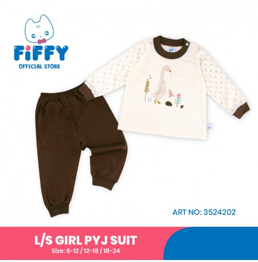 FIFFY HAPPY GATHERING LONG SLEEVE GIRL PYJAMAS SUIT