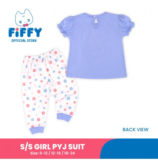 FIFFY GIRL POWER SHORT SLEEVE GIRL PYJAMAS SUIT