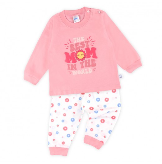 FIFFY BEST MOM IN THE WORLD LONG SLEEVE GIRL PYJAMAS SUIT