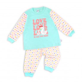 FIFFY LOVE IS ALL LONG SLEEVE GIRL PYJAMAS SUIT