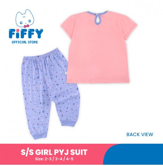 FIFFY FUNTASTIC SHORT SLEEVE GIRL PYJAMAS SUIT