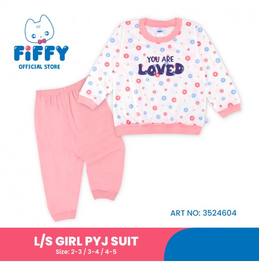 FIFFY DONUT LOVER LONG SLEEVE GIRL PYJAMAS SUIT