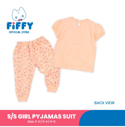 FIFFY FLUFFY MOONS SHORT SLEEVE GIRL PYJAMAS SUIT