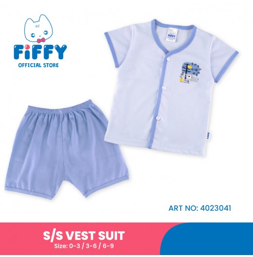 FIFFY BE JOYFUL SHORT SLEEVE VEST SUIT