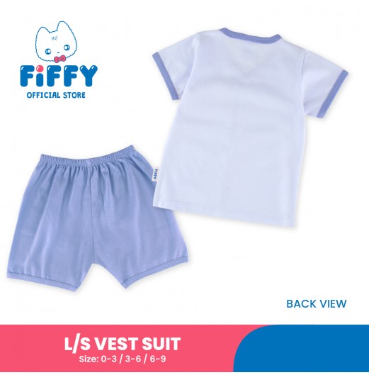 FIFFY BE JOYFUL SHORT SLEEVE VEST SUIT