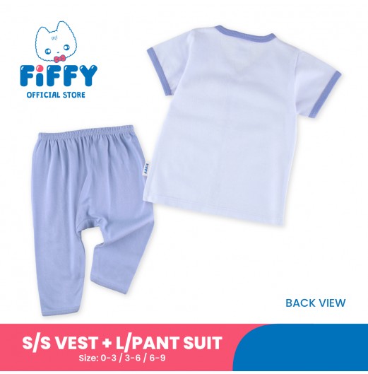 FIFFY BEAR GARDEN SHORT SLEEVE VEST+ LONG PANT SUIT