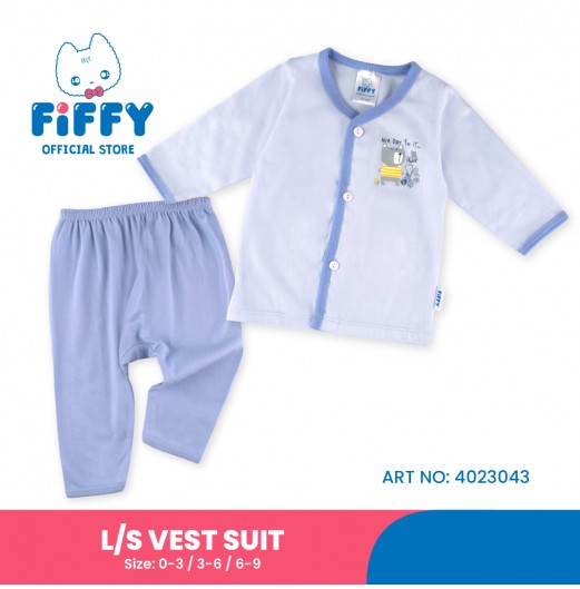 FIFFY NICE BEAR DAY LONG SLEEVE VEST SUIT