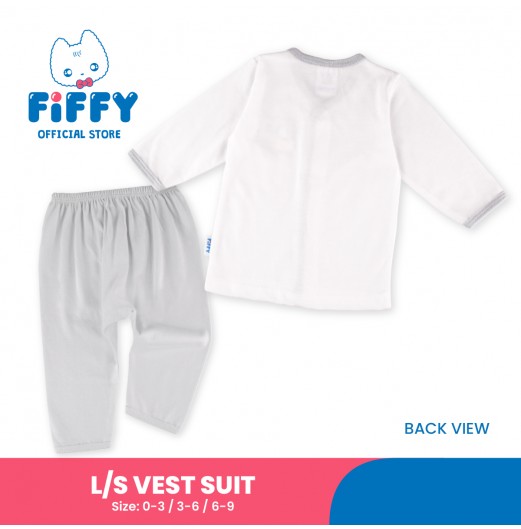 FIFFY NICE BEAR DAY LONG SLEEVE VEST SUIT