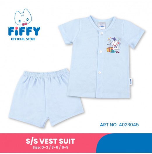 FIFFY NICE SCENERY SHORT SLEEVE VEST SUIT