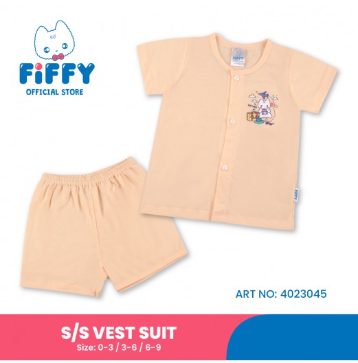 FIFFY NICE SCENERY SHORT SLEEVE VEST SUIT