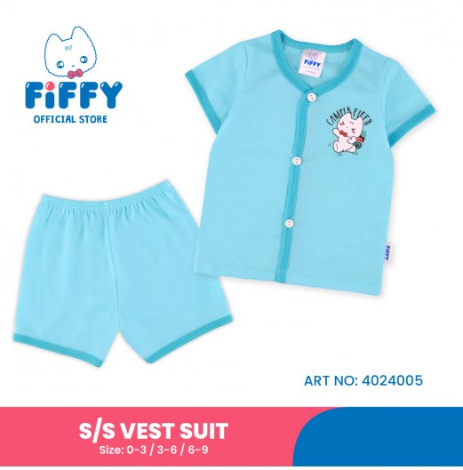 FIFFY HAPPY CAMPER SHORT SLEEVE VEST SUIT