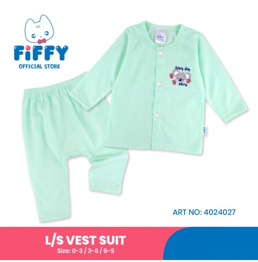 FIFFY EVERYDAY KOALA JOY LONG SLEEVE VEST SUIT