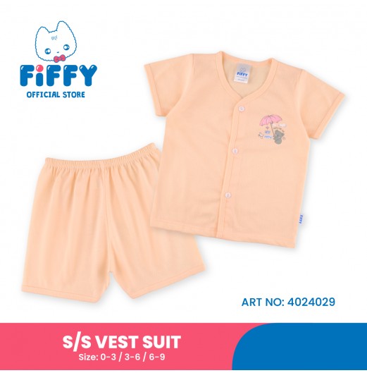 FIFFY PLAYFUL LITTLE CUTE SHORT SLEEVE VEST SUIT