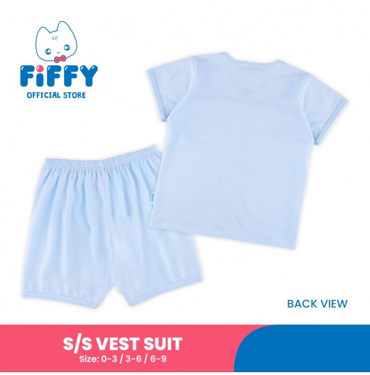 FIFFY PLAYFUL LITTLE CUTE SHORT SLEEVE VEST SUIT